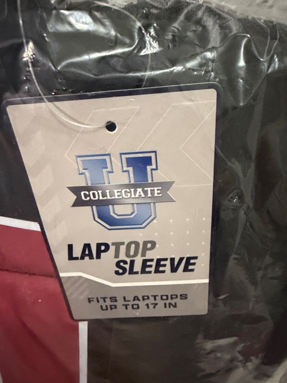 OU Collegiate Laptop Sleeve - Black with Red Logo NEW - Picture 2 of 3